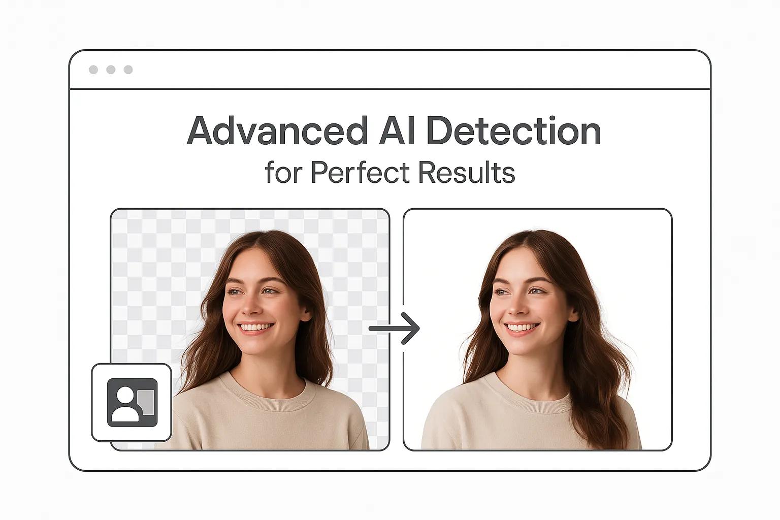 AI Background Remover precision example